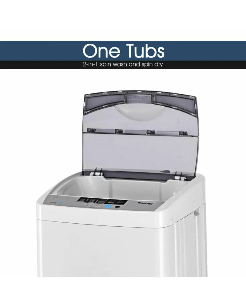 12 lbs Full-automatic Washing Machine with 10 Wash Programs - Gray - Washing Machines