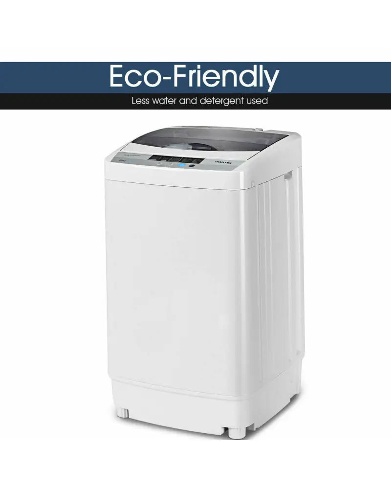 12 lbs Full-automatic Washing Machine with 10 Wash Programs - Gray - Washing Machines