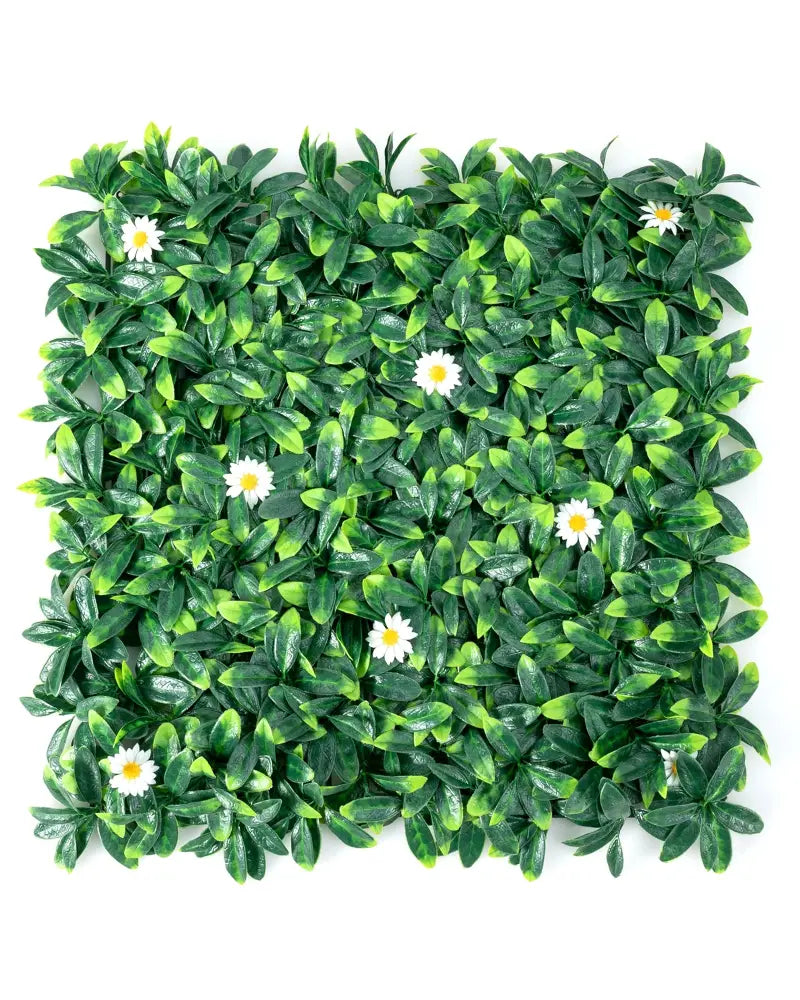 12 Pieces 20 x 20 Inch Artificial Daisy Hedge Plant Privacy Fence Hedge Panels - Outdoor Privacy Screens