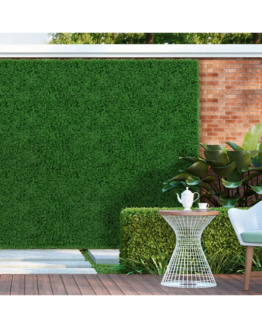 12 Pieces 20 x 20 inches Artificial Grass Wall Panels for Garden Yard Balcony-Green - Green - Outdoor Privacy Screens
