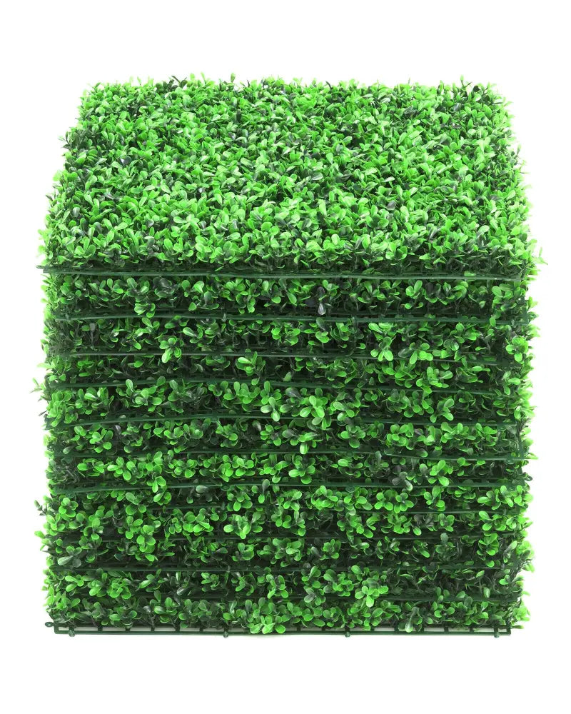 12 Pieces Artificial Peanut Leaf Hedges Panels - Green - Outdoor Privacy Screens