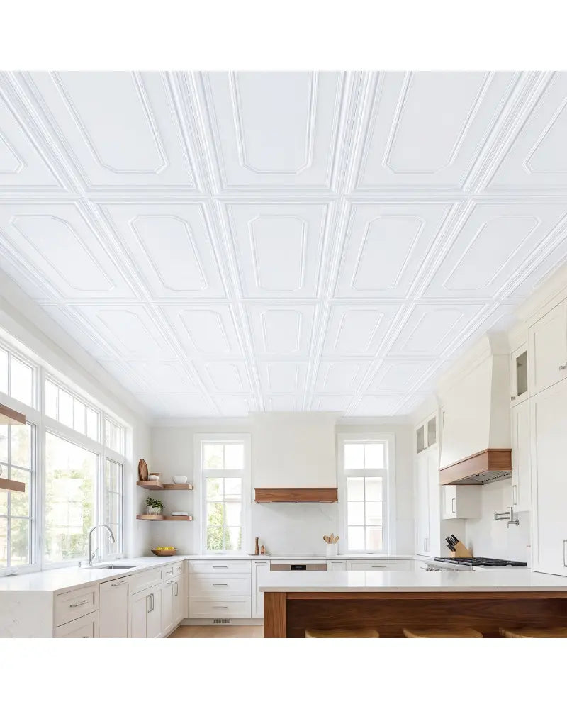 12 Pieces Ceiling Tiles Decorative PVC Ceiling Covering Panels - Wall Decor