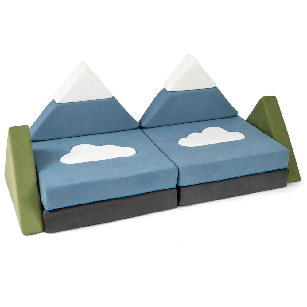 12 Pieces Snow Mountain Theme Toddler Foam Building Fort - Kids Chairs & Seating