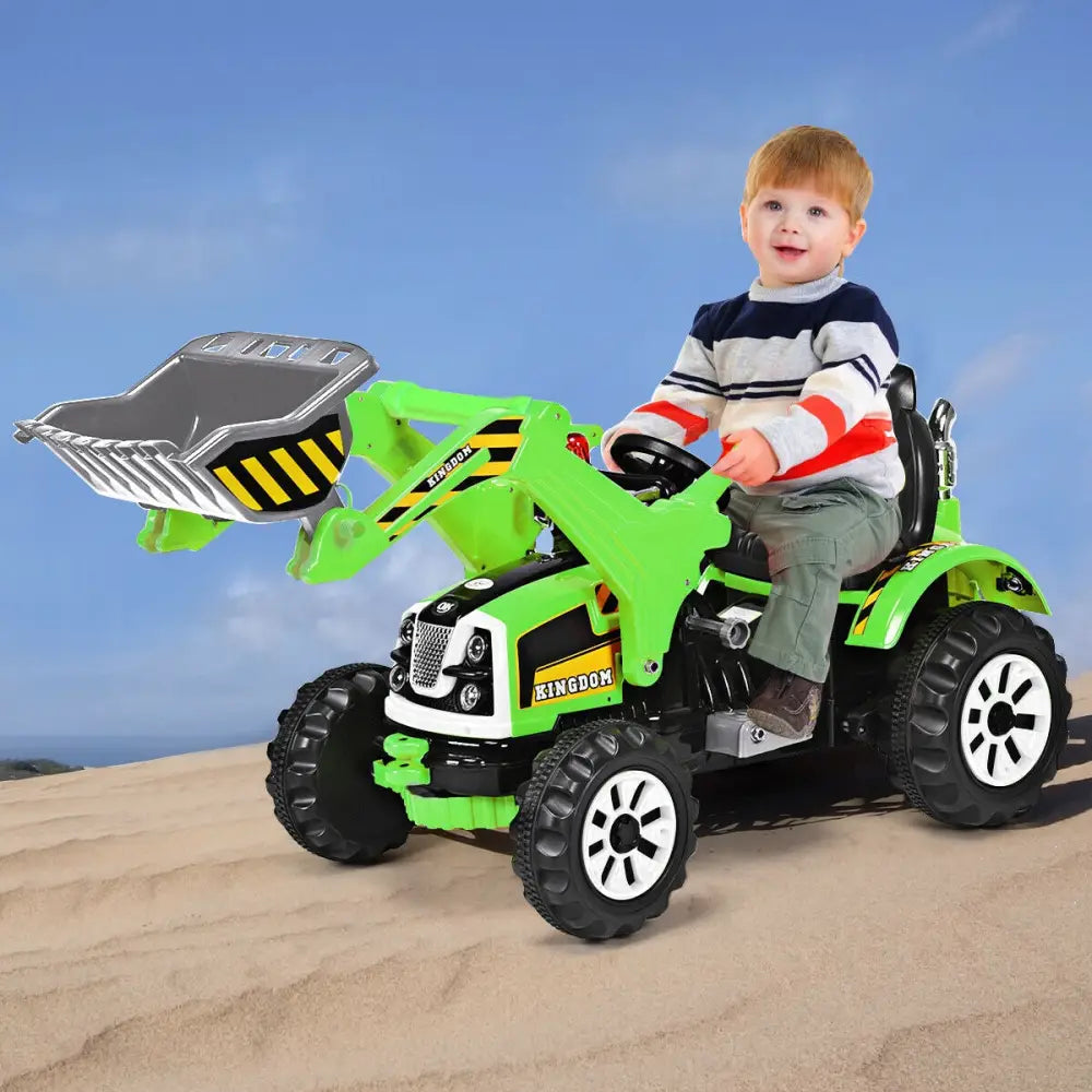12 V Battery Powered Kids Ride on Dumper Truck-Green - Green - Powered Ride On Toys