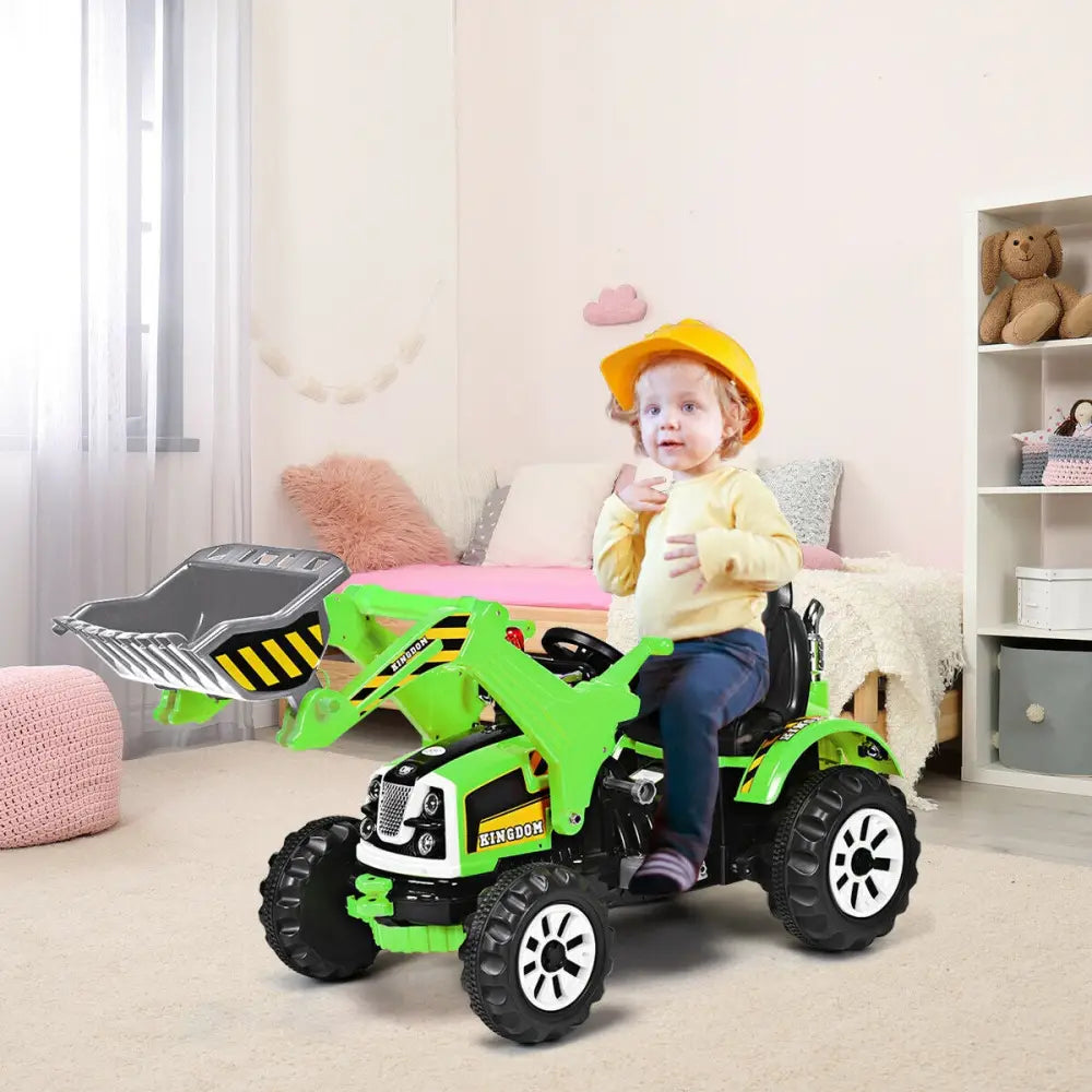 12 V Battery Powered Kids Ride on Dumper Truck-Green - Green - Powered Ride On Toys