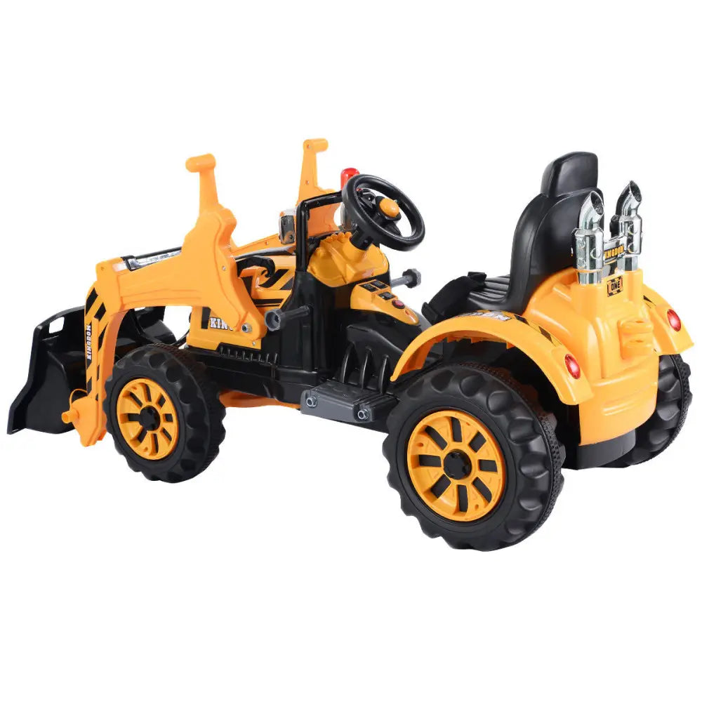 12 V Battery Powered Kids Ride on Dumper Truck-Yellow - Yellow - Powered Ride On Toys