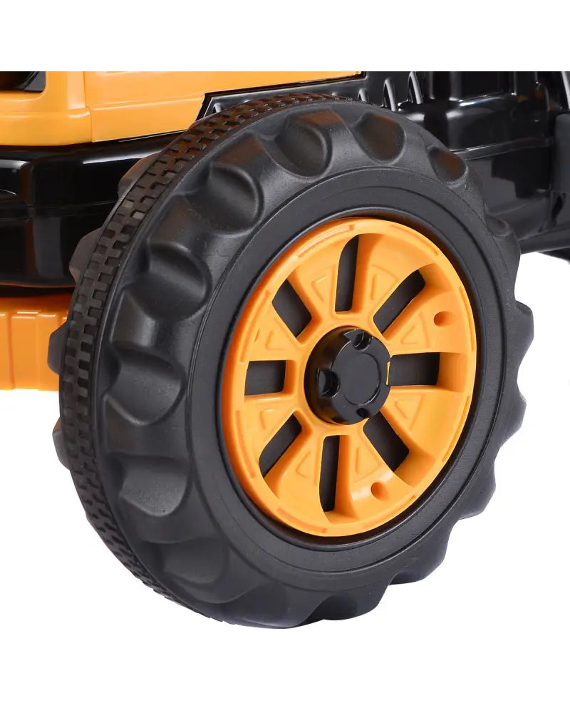 12 V Battery Powered Kids Ride on Dumper Truck-Yellow - Yellow - Powered Ride On Toys