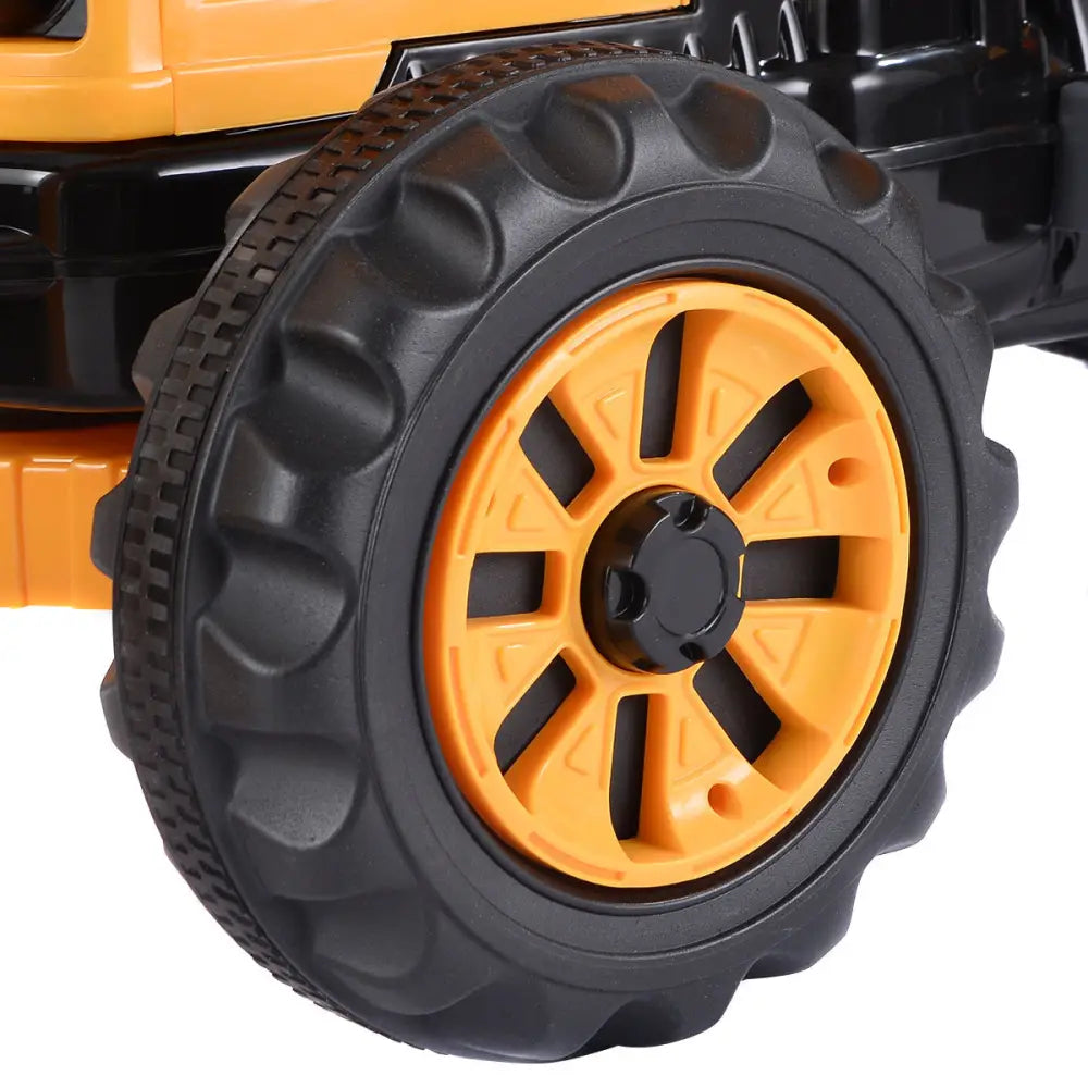 12 V Battery Powered Kids Ride on Dumper Truck-Yellow - Yellow - Powered Ride On Toys