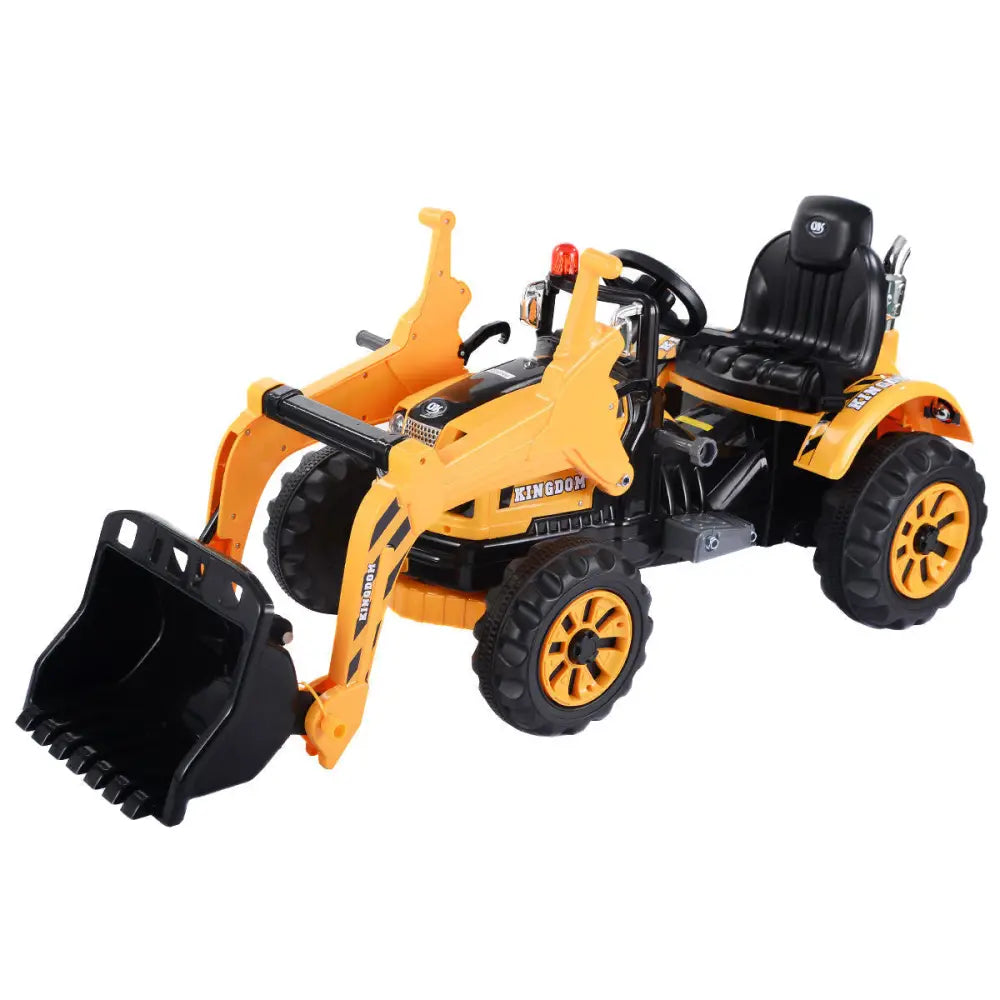 12 V Battery Powered Kids Ride on Dumper Truck-Yellow - Yellow - Powered Ride On Toys