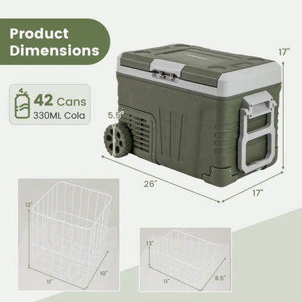 12 Volt Car Refrigerator Portable Car Fridge with Adjustable Range-35L - Coolers