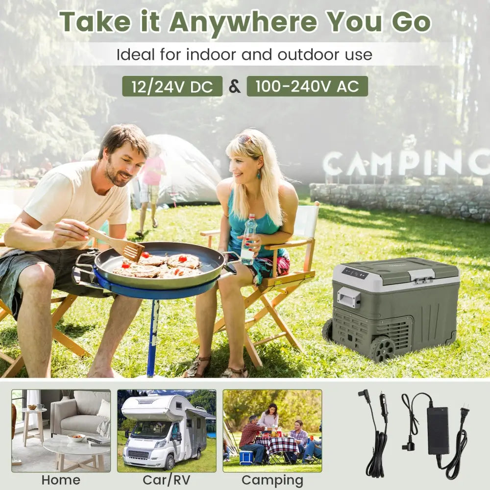 12 Volt Car Refrigerator Portable Car Fridge with Adjustable Range-35L - Coolers
