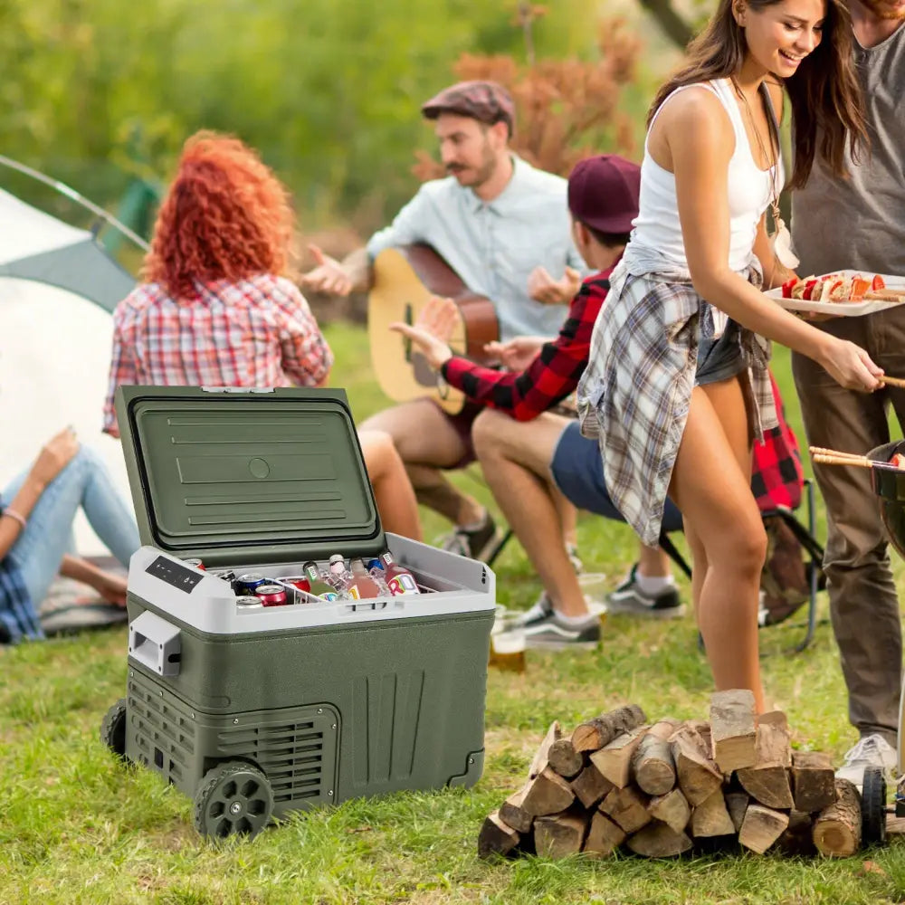 12 Volt Car Refrigerator Portable Car Fridge with Adjustable Range-35L - Coolers