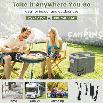 12 Volt Car Refrigerator Portable Car Fridge with Adjustable Range-50L - Coolers