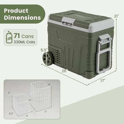12 Volt Car Refrigerator Portable Car Fridge with Adjustable Range-50L - Coolers