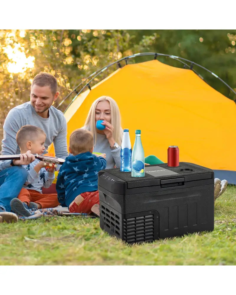 12 Volt Car Refrigerator with Adjustable Range and Divider for Camping RV Travel Fishing Home-S - Coolers