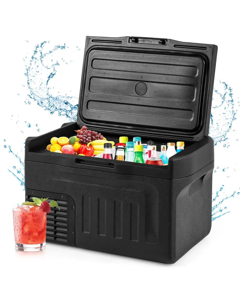12 Volt Car Refrigerator with Adjustable Range and Divider for Camping RV Travel Fishing Home-S - Coolers