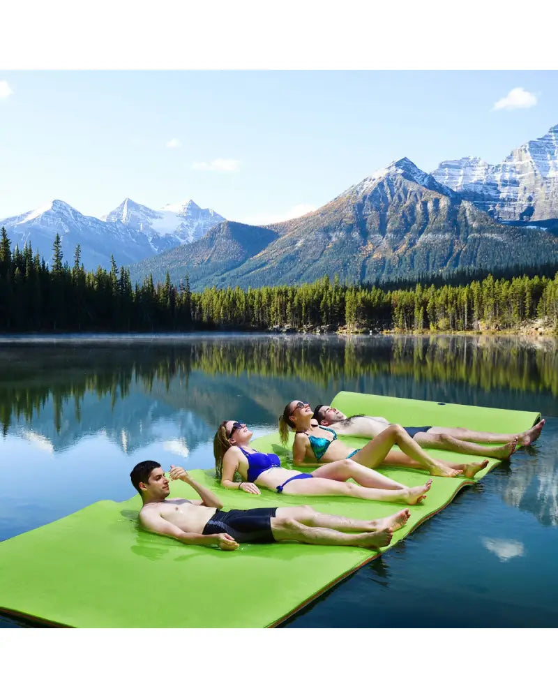 12€™ x 6€™ 3 Layer Floating Water Pad-Green - Green - Swimming