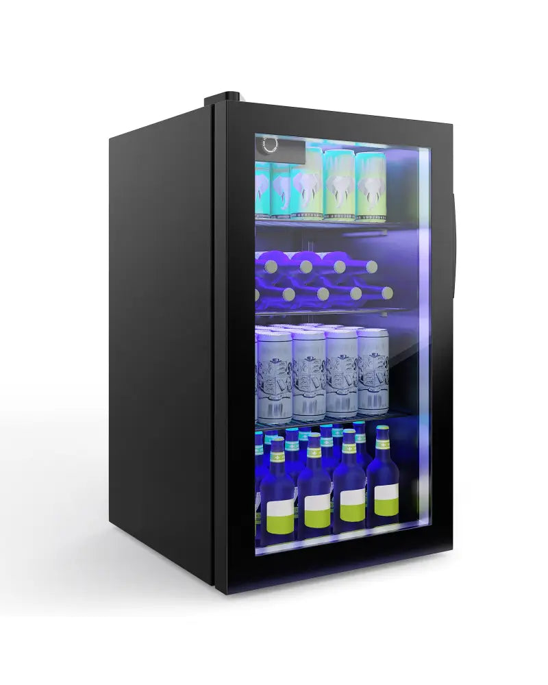 120 Can Beverage Mini Refrigerator with Glass Door - Wine & Beverage Coolers