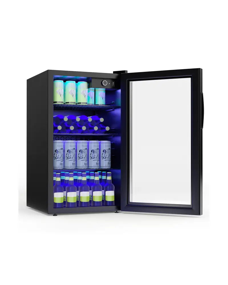 120 Can Beverage Mini Refrigerator with Glass Door - Wine & Beverage Coolers