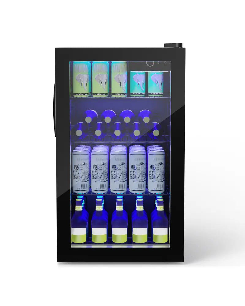 120 Can Beverage Mini Refrigerator with Glass Door - Wine & Beverage Coolers