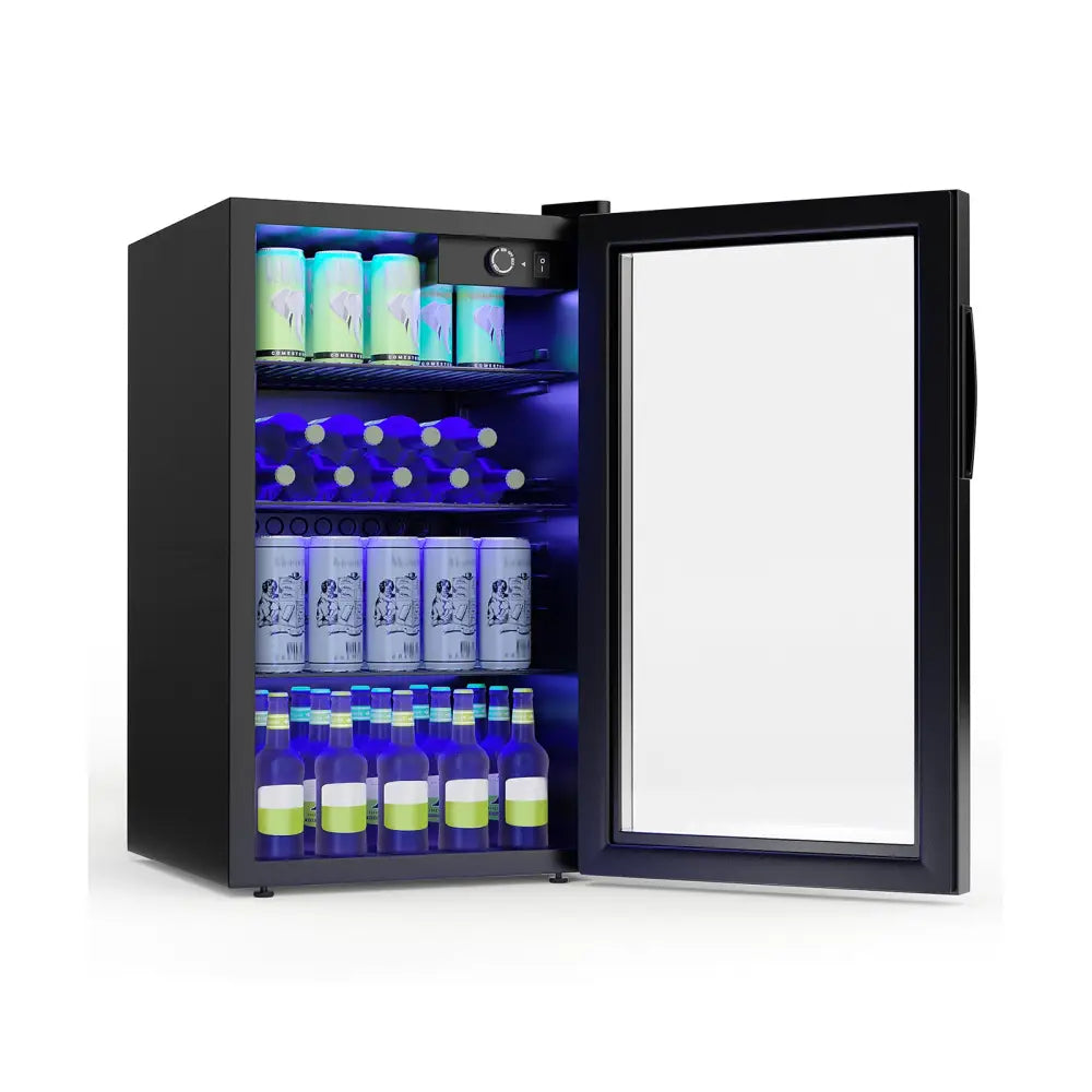 120 Can Beverage Mini Refrigerator with Glass Door - Wine & Beverage Coolers