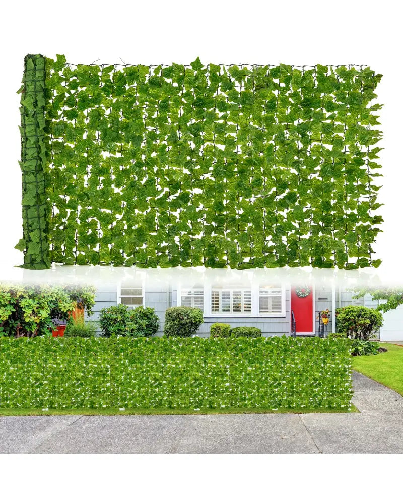 120 x 40 Inch Artificial Ivy Privacy Fence Faux Ivy Vines Covering - Light Green - Outdoor Privacy Screens