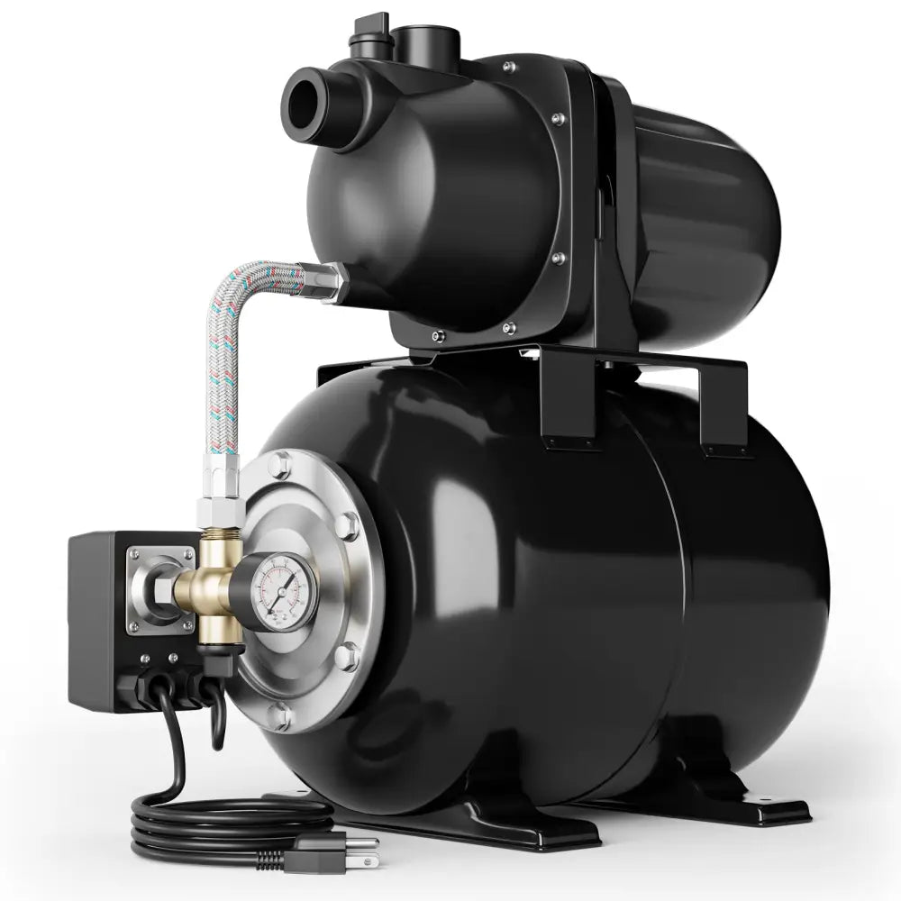 1200 W Garden Water Pump Shallow Well Pressurized Irrigation-Black - Black - Watering & Irrigation
