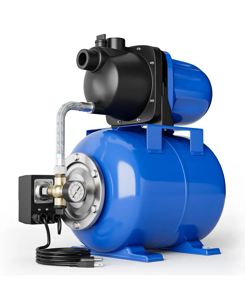 1200 W Garden Water Pump Shallow Well Pressurized Irrigation-Blue - Blue - Watering & Irrigation
