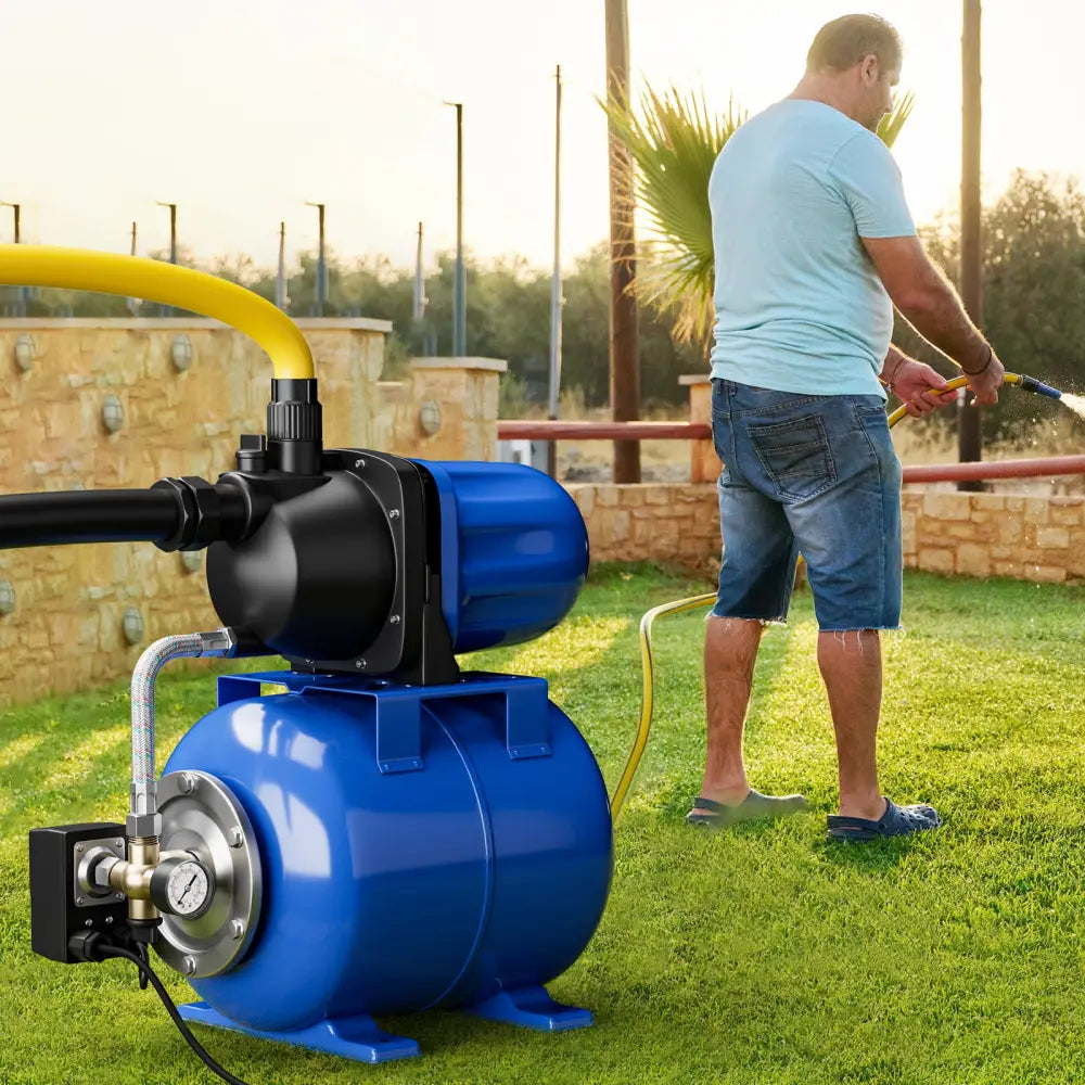 1200 W Garden Water Pump Shallow Well Pressurized Irrigation-Blue - Blue - Watering & Irrigation