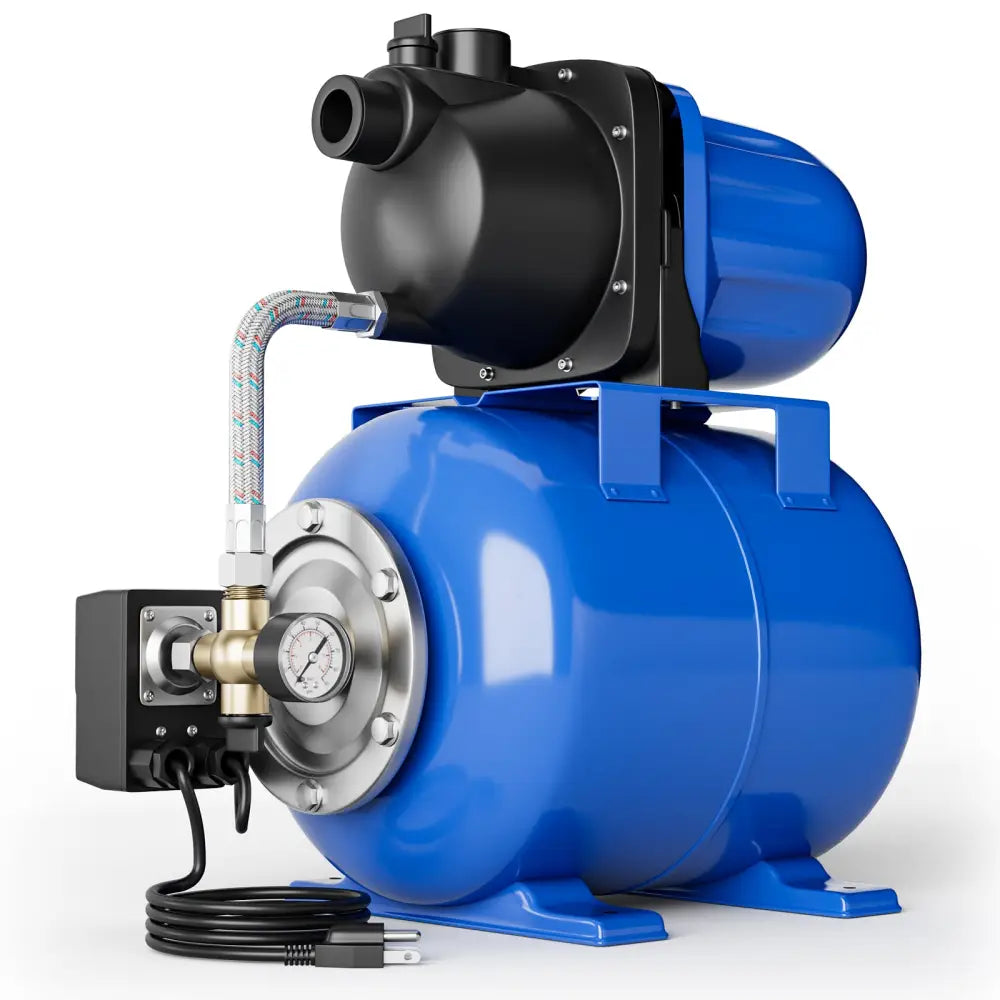 1200 W Garden Water Pump Shallow Well Pressurized Irrigation-Blue - Blue - Watering & Irrigation