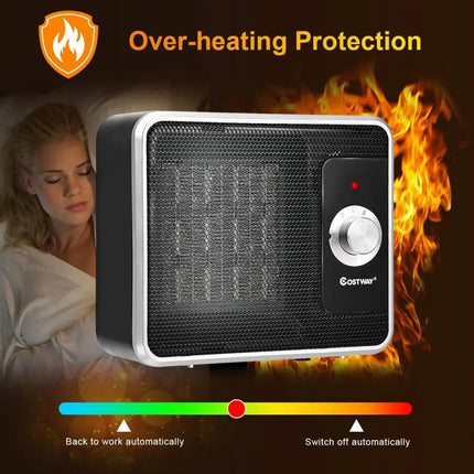 1200 W Portable Electric PTC Personal Desk Heater - Space Heaters