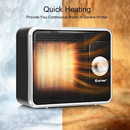 1200 W Portable Electric PTC Personal Desk Heater - Space Heaters
