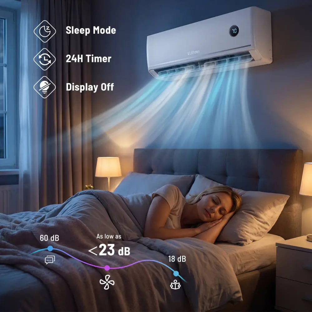 12000 BTU 18.1 SEER2 115V Mini Split Air Conditioner Works with Alexa - White - 12000 BTU Mini Split