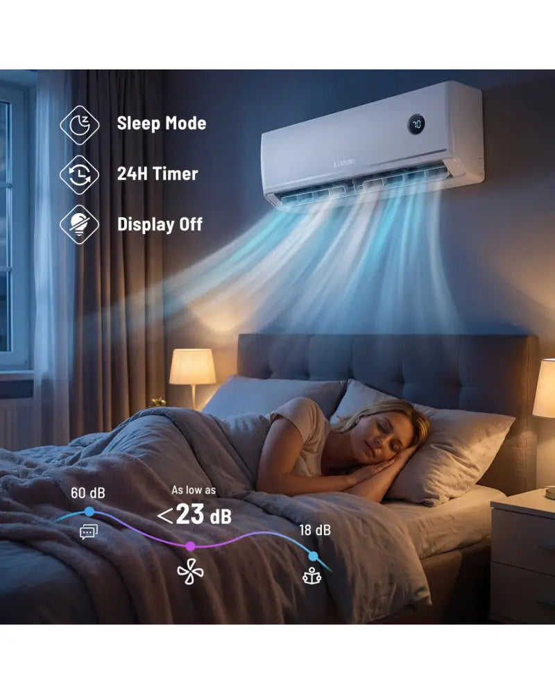 12000 BTU 18.1 SEER2 115V Mini Split Air Conditioner Works with Alexa - White - 12000 BTU Mini Split