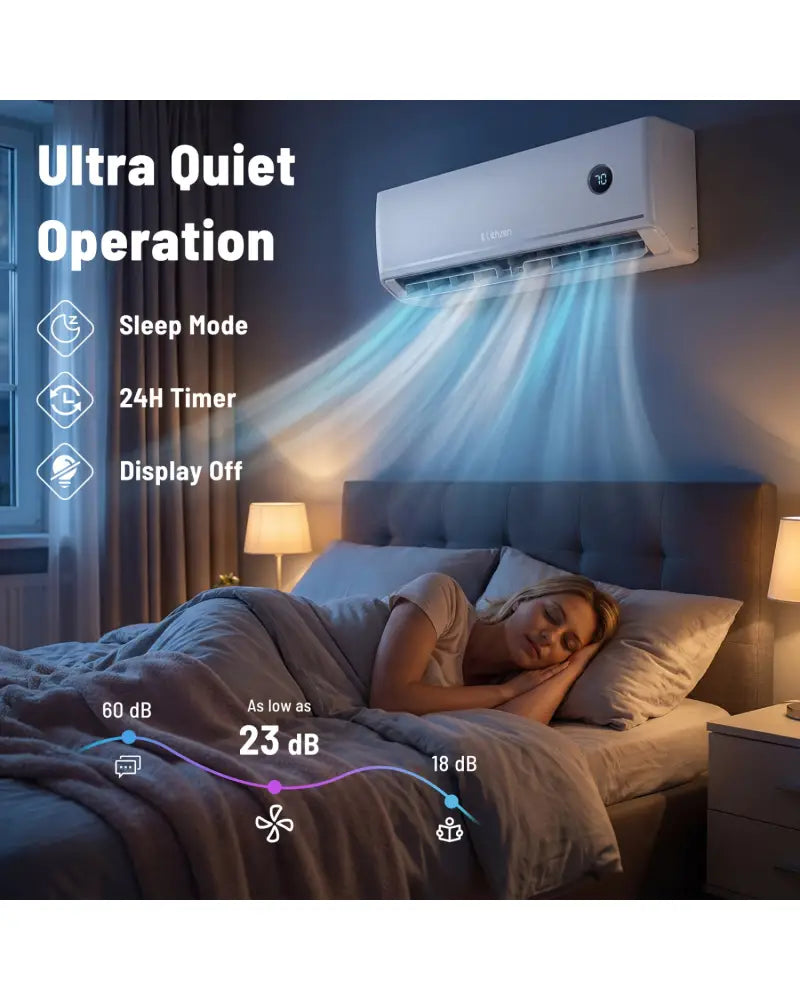 12000 BTU 18.1 SEER2 208/230V Mini Split Air Conditioner Works with Alexa - White - 12000 BTU Mini Split