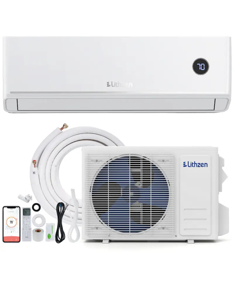 12000 BTU 18.1 SEER2 208/230V Mini Split Air Conditioner Works with Alexa - White - 12000 BTU Mini Split
