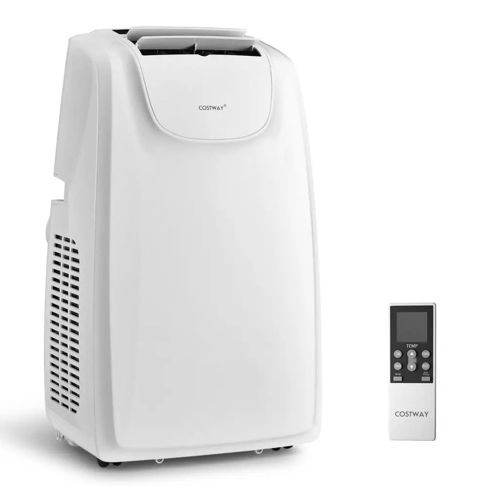 12000 BTU Dual Hose Portable Air Conditioner with Remote Control-White - White - Portable Air Conditioners
