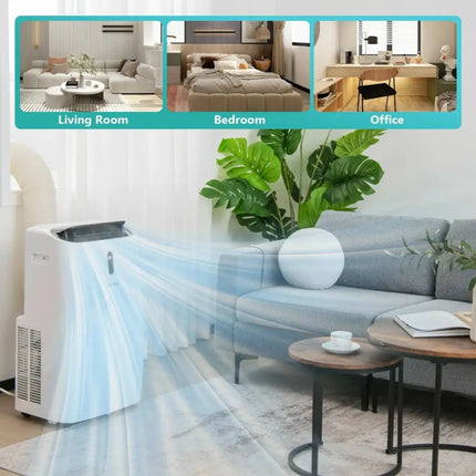 12000 BTU Portable 4-in-1 Air Conditioner with Smart Control-White Costway