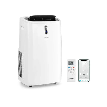 12000 BTU Portable 4-in-1 Air Conditioner with Smart Control-White Costway