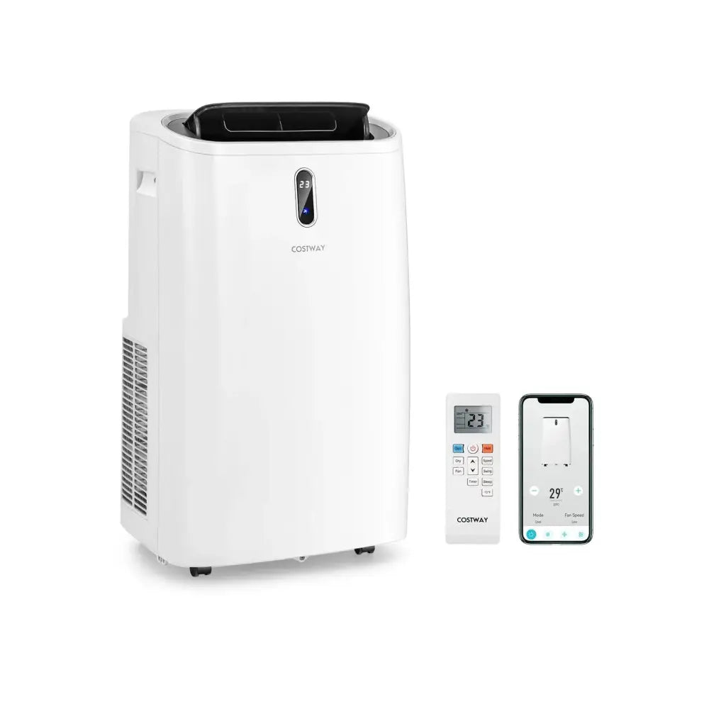 12000 BTU Portable 4-in-1 Air Conditioner with Smart Control-White Costway