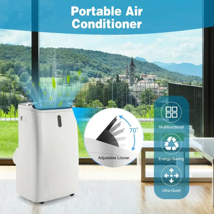 12000 BTU Portable 4-in-1 Air Conditioner with Smart Control-White Costway