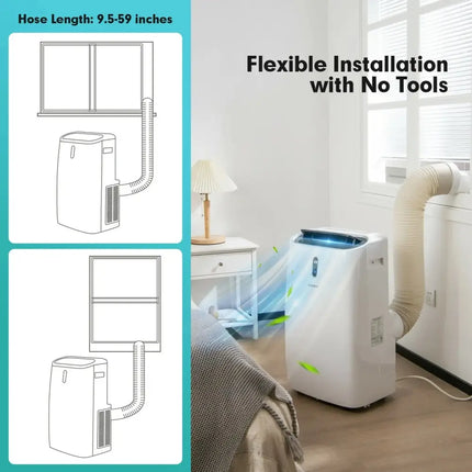 12000 BTU Portable 4-in-1 Air Conditioner with Smart Control-White Costway
