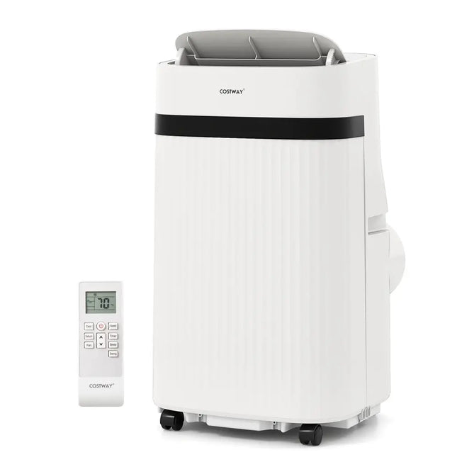 12000 BTU Portable Air Conditioner 3 in 1 Energy-saving with Fan and Dehumidifier-White - White - Portable Air