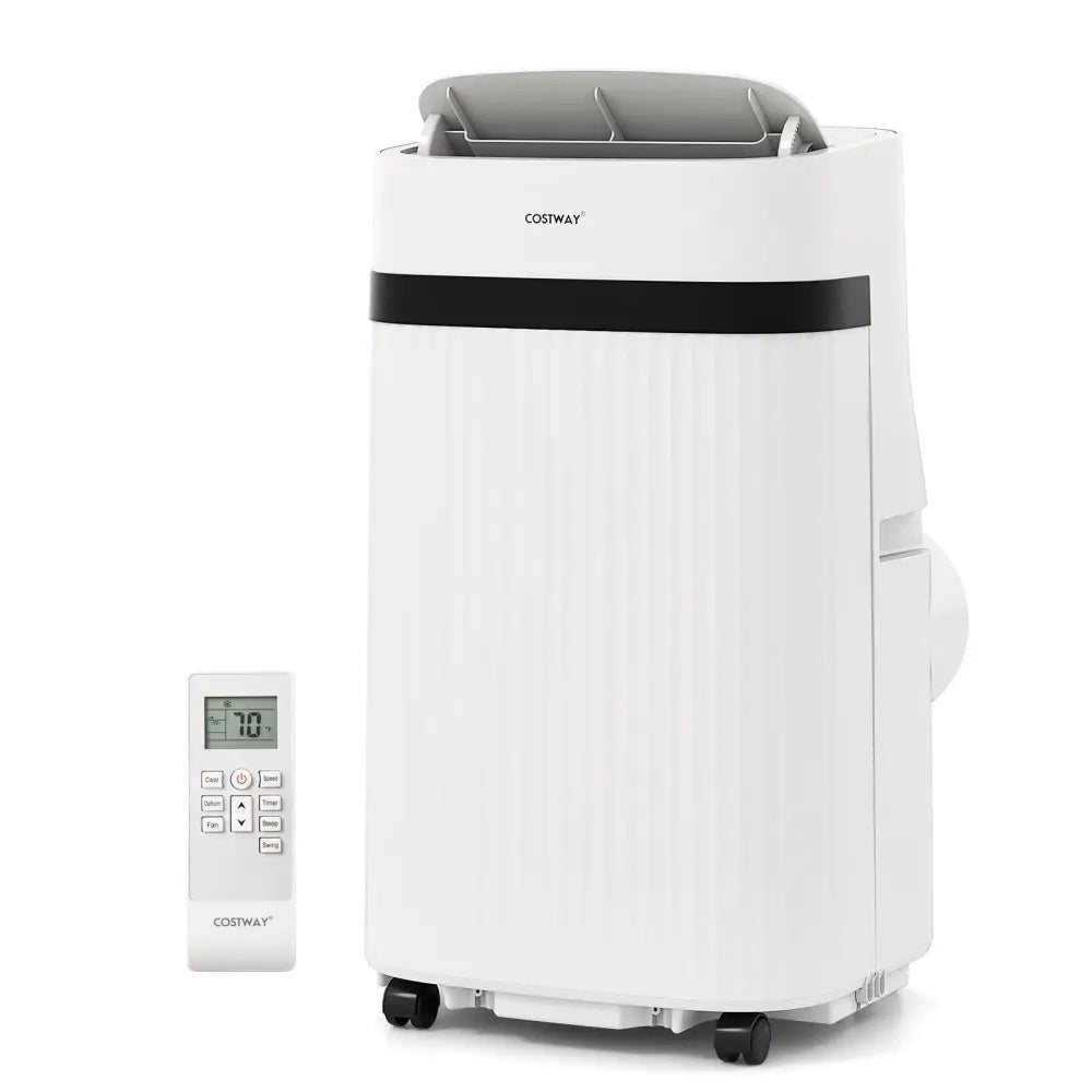 12000 BTU Portable Air Conditioner 3 in 1 Energy-saving with Fan and Dehumidifier-White - White - Portable Air