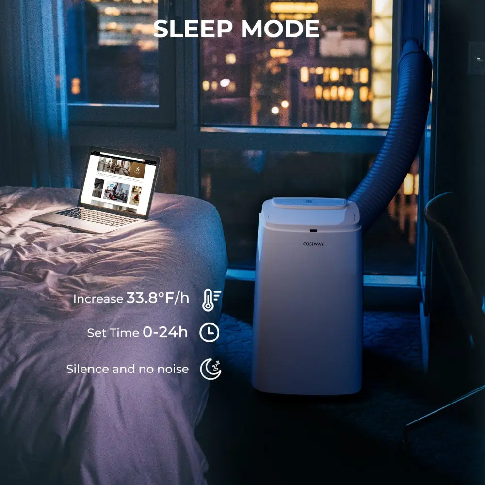 12000BTU 3-in-1 Portable Air Conditioner with Remote-White - White - Portable Air Conditioners