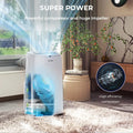 12000BTU 3-in-1 Portable Air Conditioner with Remote-White - White - Portable Air Conditioners