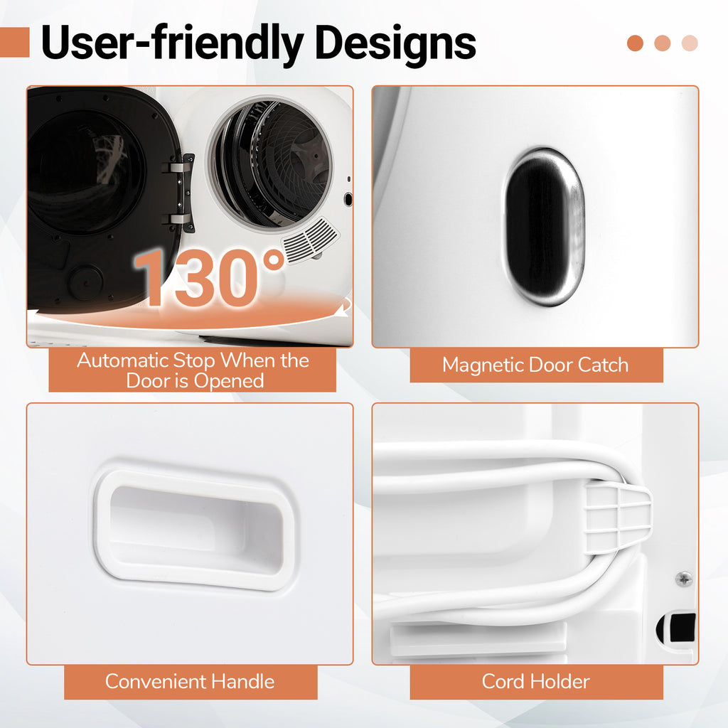 Portable Clothes Dryer Compact Drying Machine 800W Electric Laundry Dryer