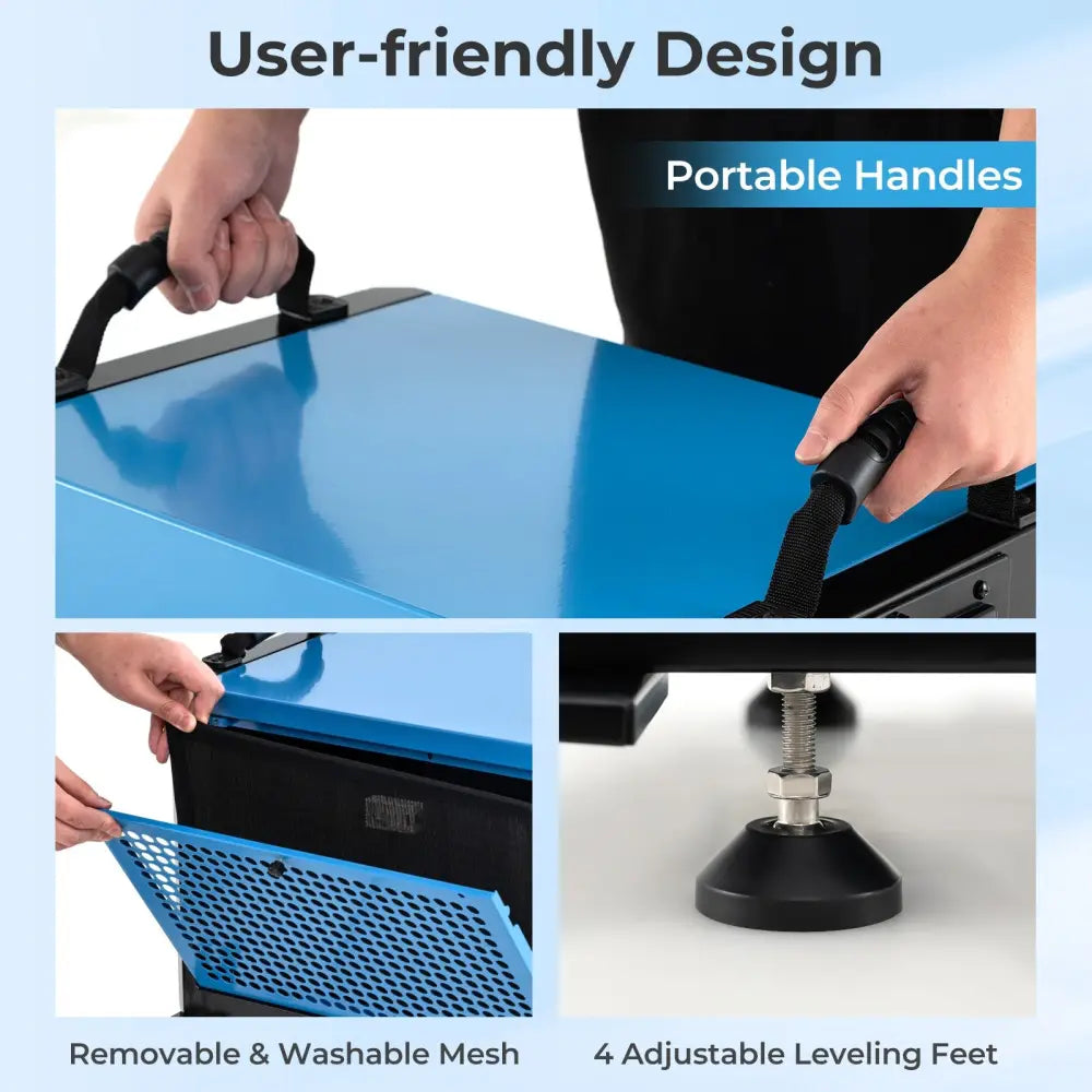 124 Pint Crawl Space Dehumidifier with 3 Modes and 24H Timer-Blue - Blue - Dehumidifiers