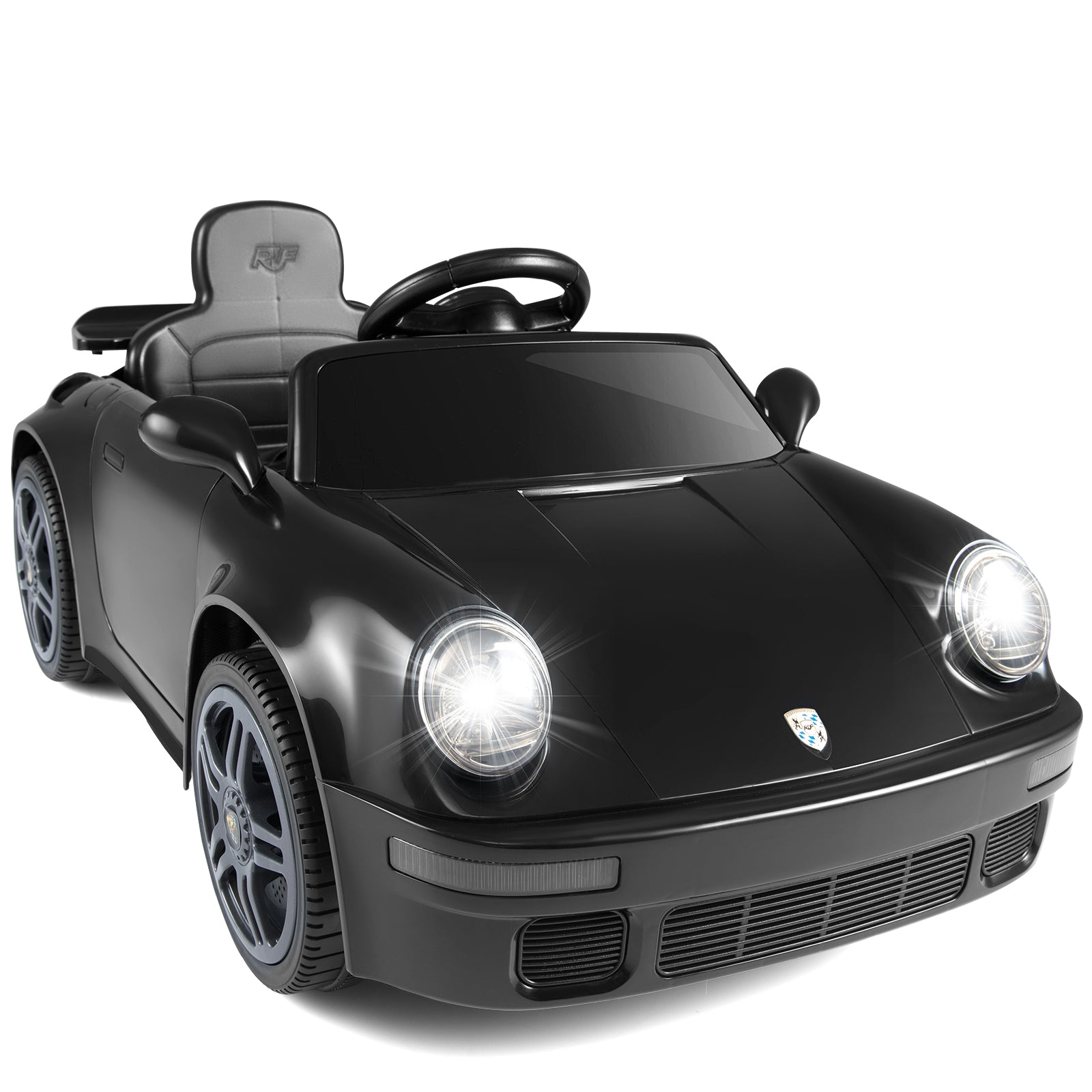 12V Electric Ride On Car Licensed RUF CTR with Remote Control and Music-Black