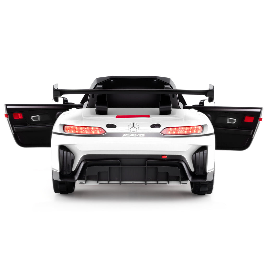 12V Kids Ride-On Car Mercedes-AMG GT3 Licensed with Adjustable Speed-White